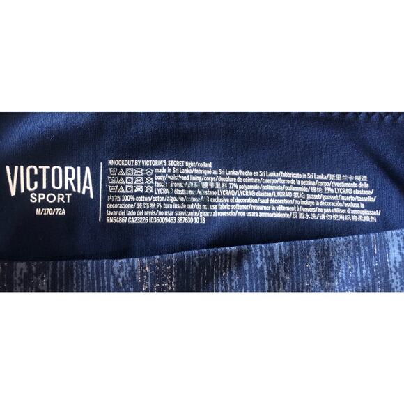 Victoria Sport Victoria's Secret athletic leggings blue/silver women's size M - Picture 4 of 5
